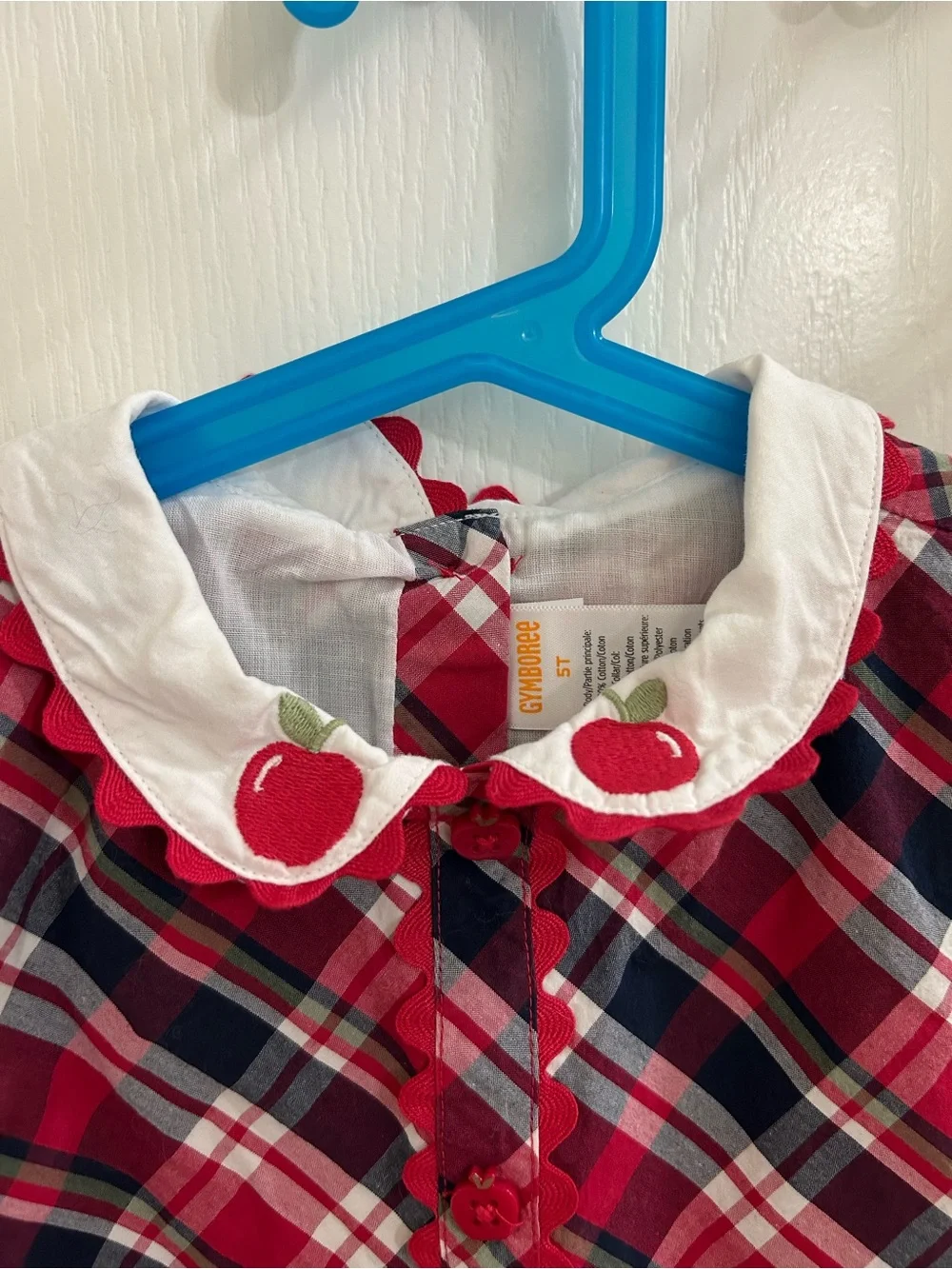 Gymboree Apple Plaid Back-to-School Outfit Size 5T Complete Set
